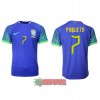Oficiální Fotbalový Dres Brazílie Lucas Paqueta 7 Hostující Mistrovství Světa 2022 pro Muži
